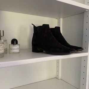 Acne Studios Black Suede Chelsea Boots not for sale